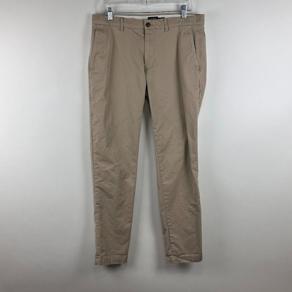 Club Monaco Mens Khaki Base Connor Chino Slim Fit Casual Pants